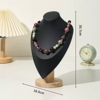 Exhibidor para Collar Cuero Madera
