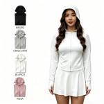 Sudadera Deportiva con Capucha y Cremallera UV