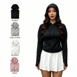 Sudadera Deportiva con Capucha y Cremallera UV