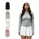 Sudadera Deportiva con Capucha y Cremallera UV