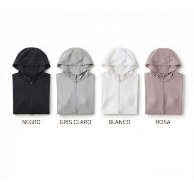 Sudadera Deportiva con Capucha y Cremallera UV