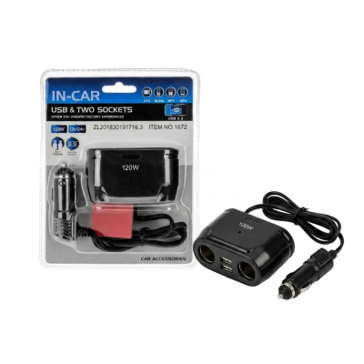 Cargador Two Sockers P/ Carro