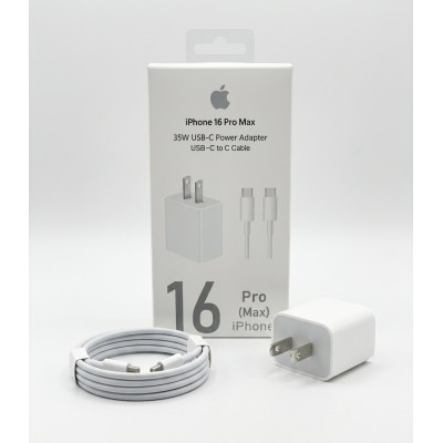 Cargador C/Cable Iphone 16 ProMax  C-C 35W