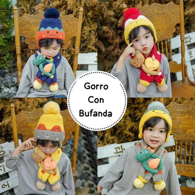 Pasamontaña con bufanda 